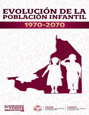 Evolución de la población infantil en Campeche, 1970-2070